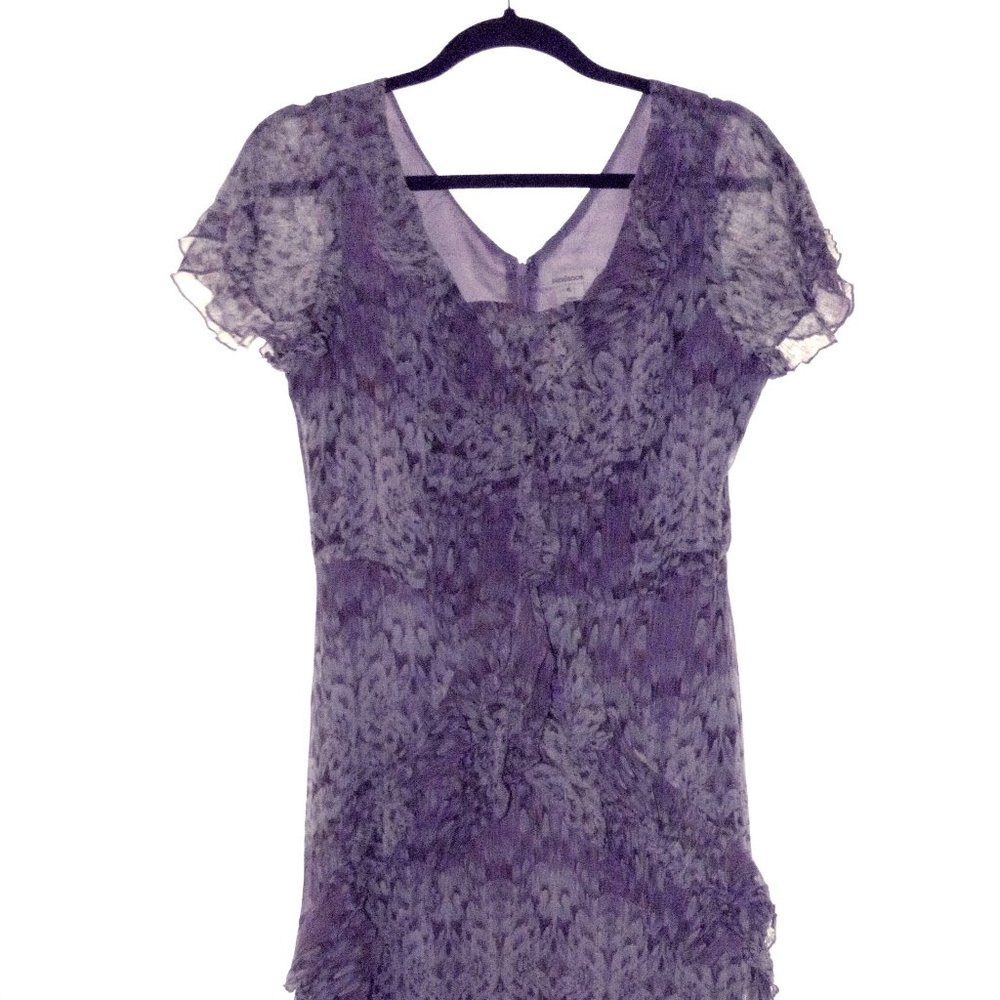 Sundance Flight of Fancy Midi dress 100% Silk Sz 6